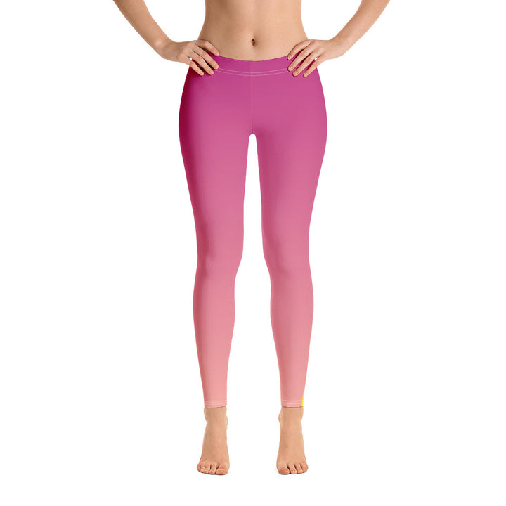 Non-Binary Pride Flash Fade to Peach Leggings Leggings The Rainbow Stores