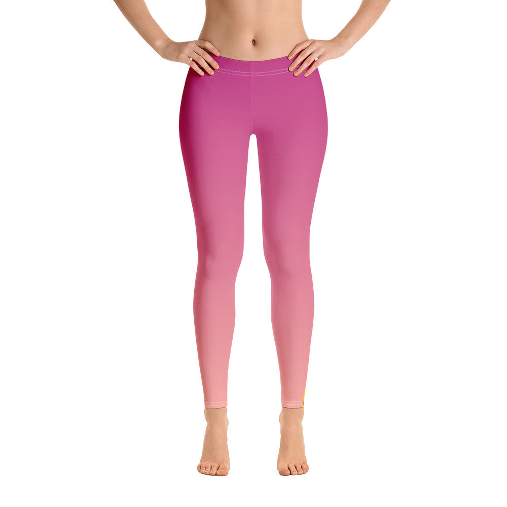 Intersex Pride Flash Fade to Peach Leggings Leggings The Rainbow Stores