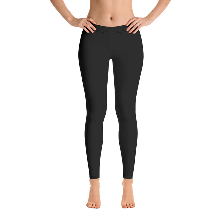 Trans Pride Flash Black Leggings Leggings The Rainbow Stores
