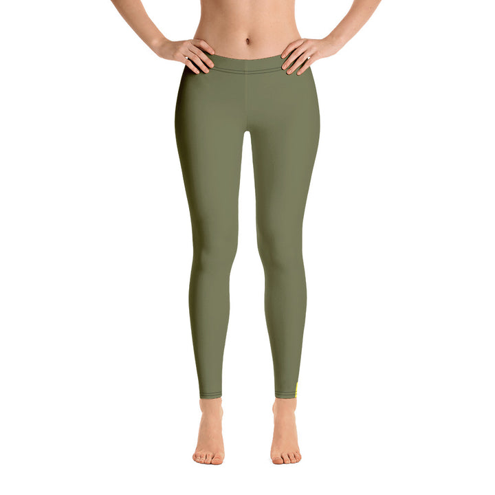 Non-Binary Pride Flash Olive Leggings Leggings The Rainbow Stores