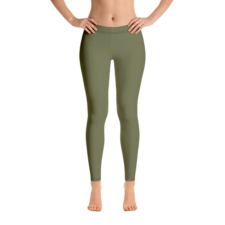 Lesbian Pride Flash Olive Leggings Leggings The Rainbow Stores