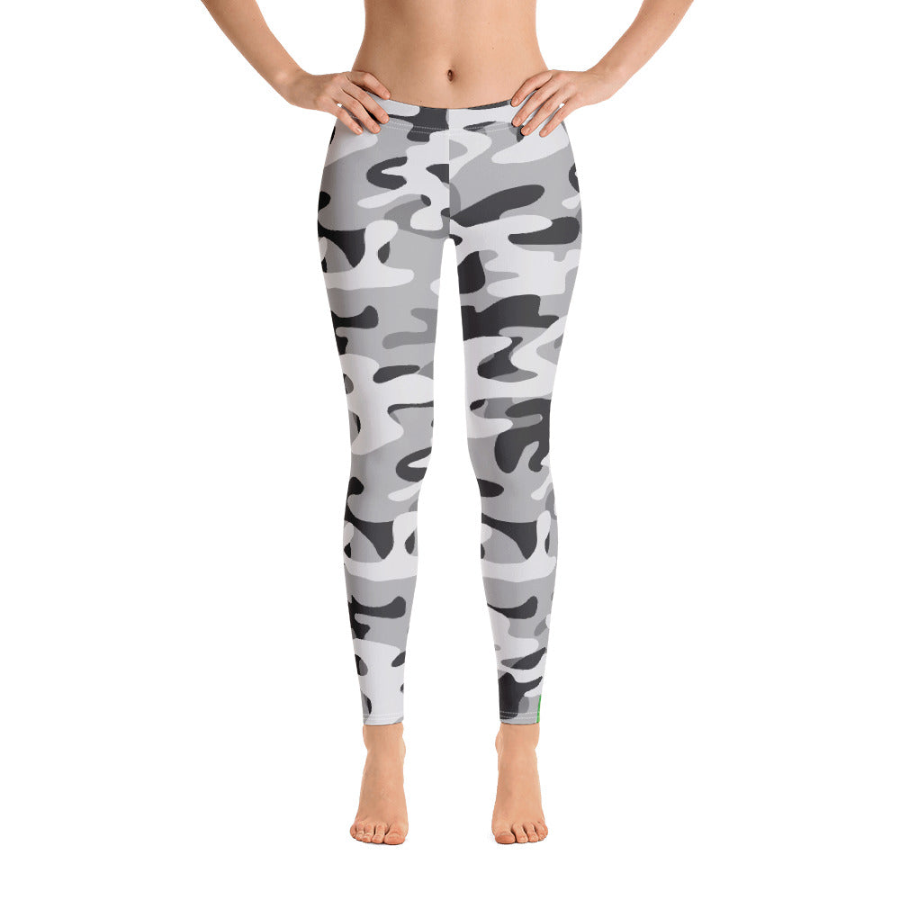 Aromantic Pride Flash Grey Camo Leggings Leggings The Rainbow Stores