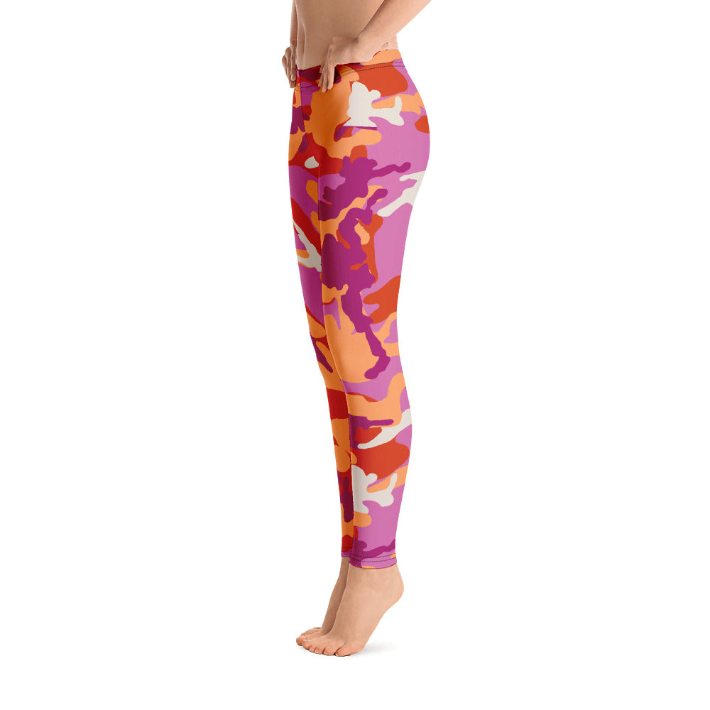 Lesbian Camo Leggings Leggings The Rainbow Stores