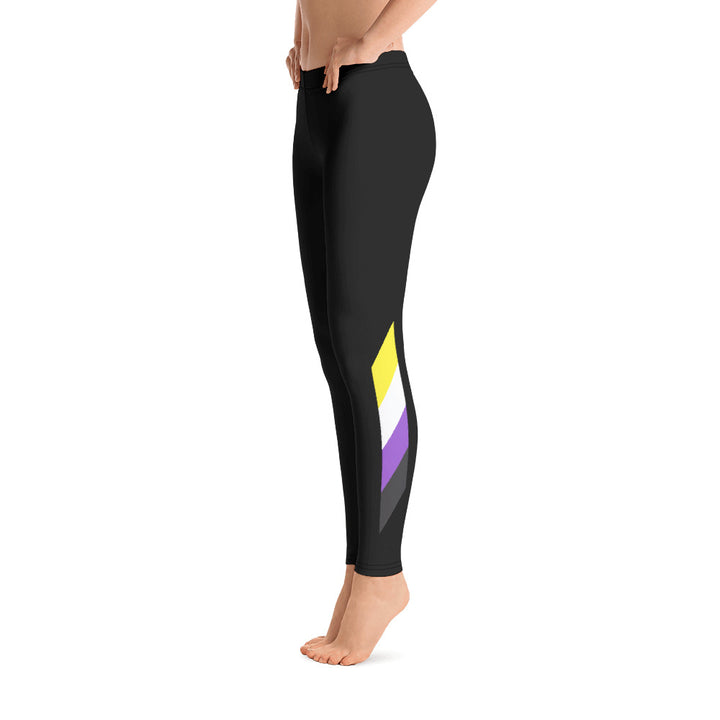 Non-Binary Pride Flag Leggings Leggings The Rainbow Stores
