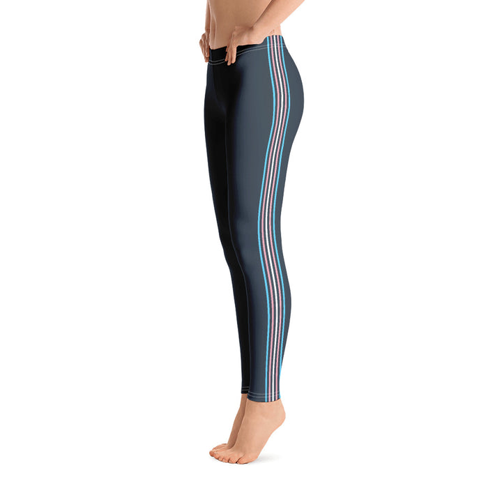 Trans Pride Flag Separated Stripes Leggings Leggings The Rainbow Stores
