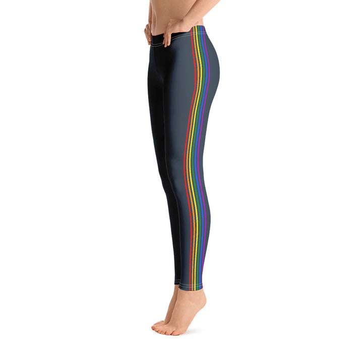 Rainbow Pride Flag Separated Stripe Leggings Leggings The Rainbow Stores