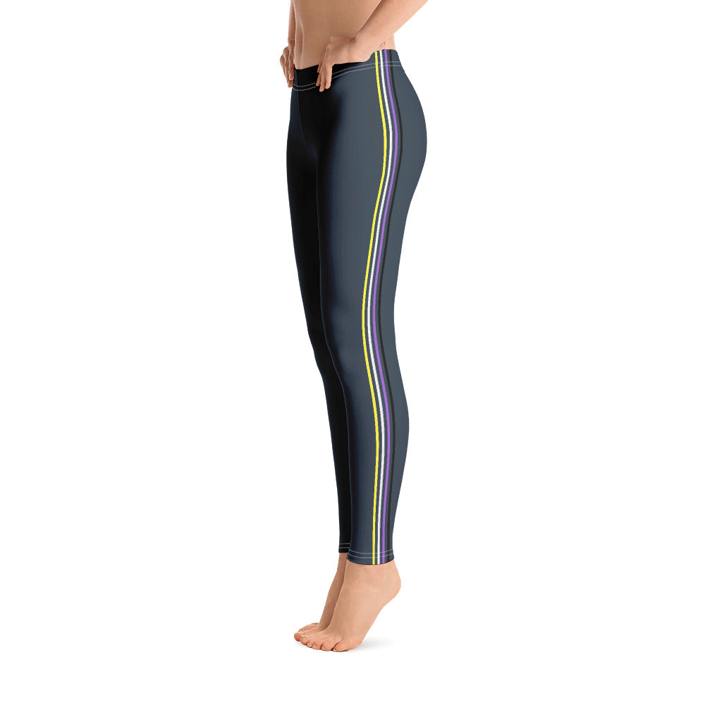 Non-Binary Pride Flag Separated Stripes Leggings Leggings The Rainbow Stores