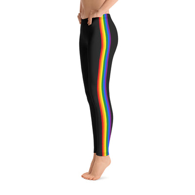 Classic Rainbow Pride Flag Stripe Leggings Leggings The Rainbow Stores