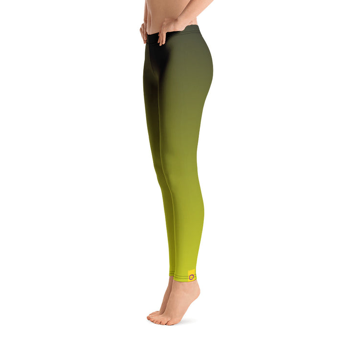 Intersex Pride Flag Fade To Lime Leggings Leggings The Rainbow Stores