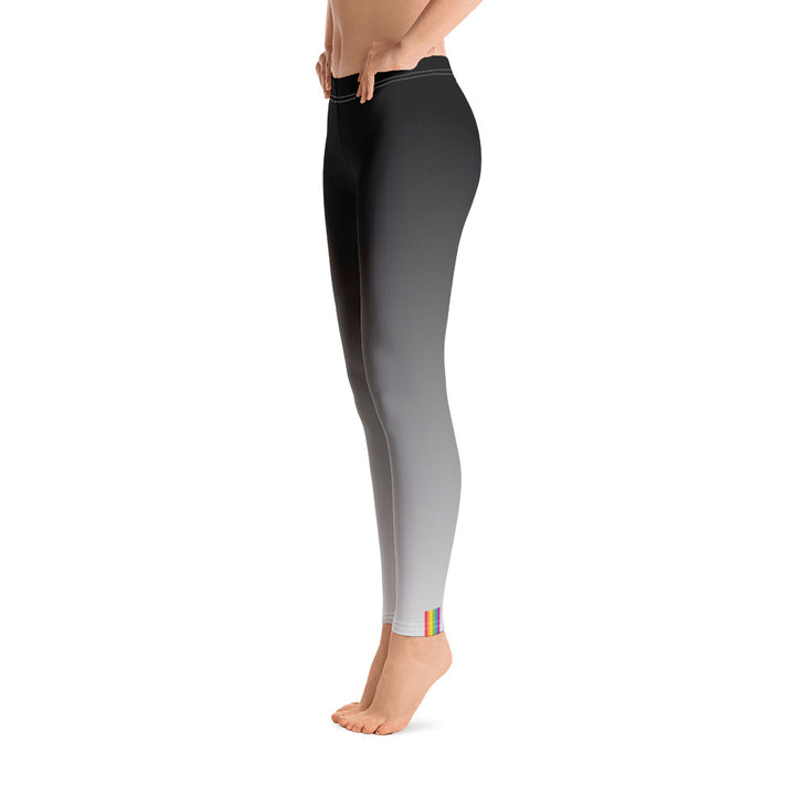 Rainbow Pride Flash Fade To Grey Leggings Leggings The Rainbow Stores