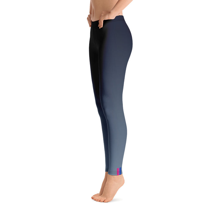 Bisexual Pride Flash Fade To Blue Leggings Leggings The Rainbow Stores