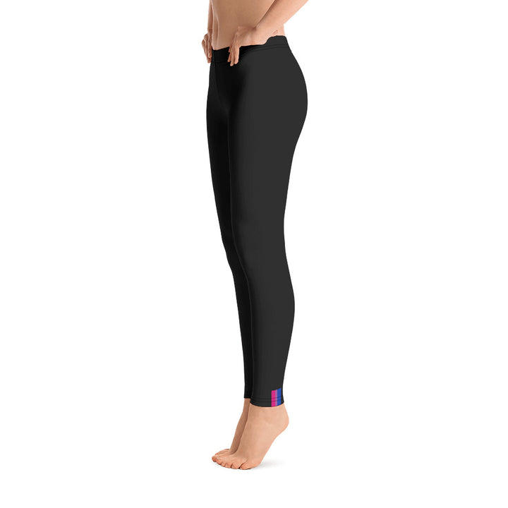 Bisexual Pride Flash Black Leggings Leggings The Rainbow Stores