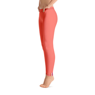 Lesbian Pride Flash Peach Leggings Leggings The Rainbow Stores