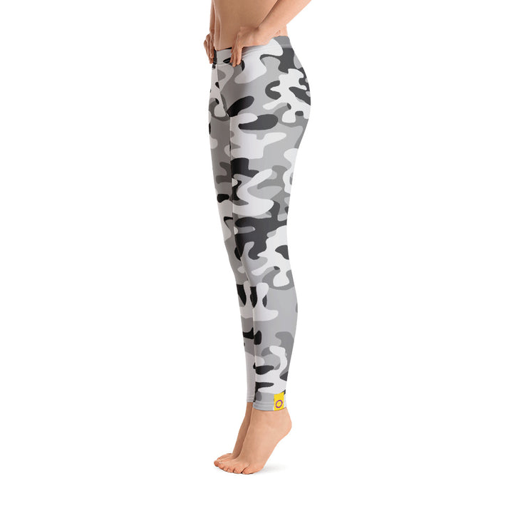 Intersex Pride Flash Grey Camo Leggings Leggings The Rainbow Stores