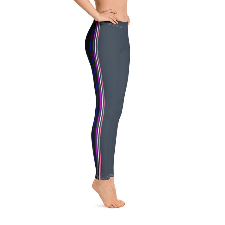 Gender Fluid Pride Flag Separated Stripes Leggings Leggings The Rainbow Stores