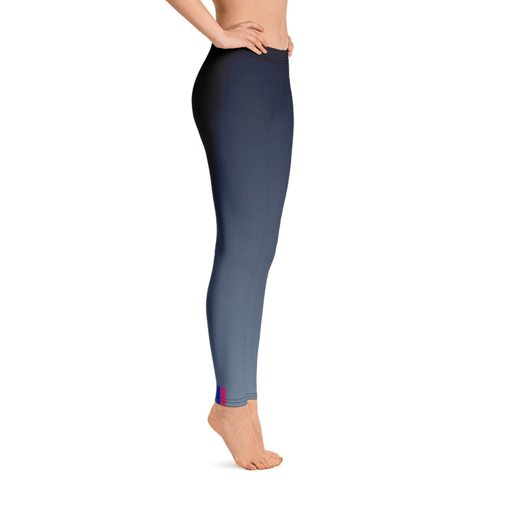 Bisexual Pride Flash Fade To Blue Leggings Leggings The Rainbow Stores