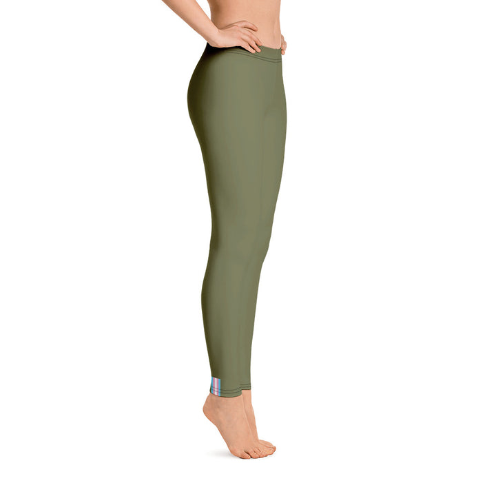 Trans Pride Flash Olive Leggings Leggings The Rainbow Stores