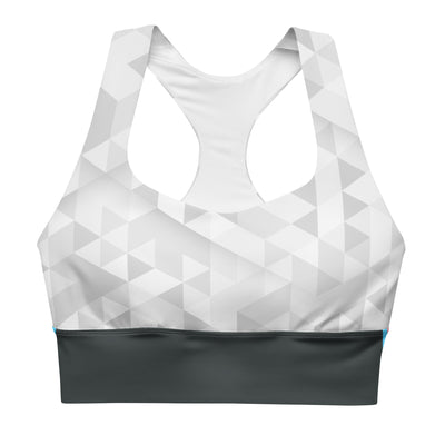 Trans Triangle Pattern Longline Sports Bra Sports Bras The Rainbow Stores