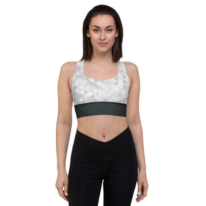 Trans Triangle Pattern Longline Sports Bra Sports Bras The Rainbow Stores