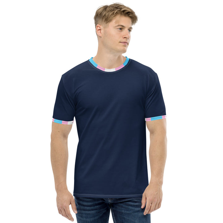 Trans Pride Flag Trim T-shirt AOP T-shirts The Rainbow Stores