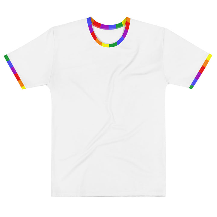 Classic Rainbow Flag Trim T-shirt AOP T-shirts The Rainbow Stores