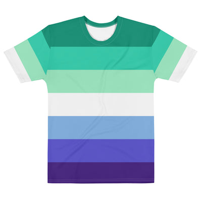 Gay Men's 7 Stripe Pride Flag T-shirt AOP T-shirts The Rainbow Stores