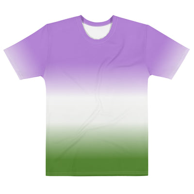 Genderqueer Ombre Pride Flag T-shirt AOP T-shirts The Rainbow Stores