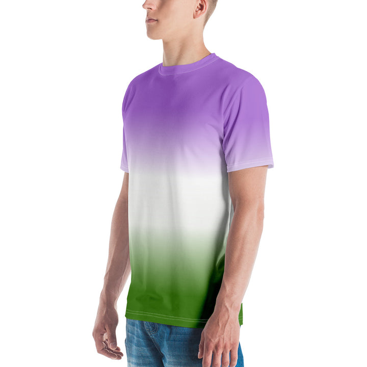 Genderqueer Ombre Pride Flag T-shirt AOP T-shirts The Rainbow Stores