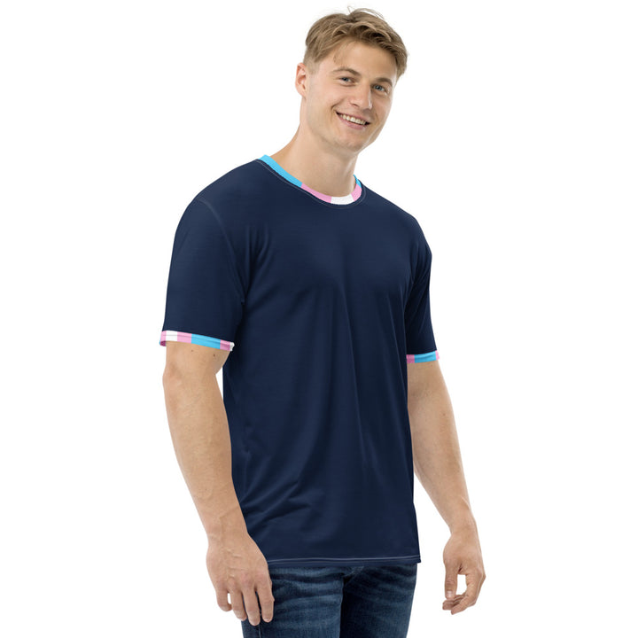 Trans Pride Flag Trim T-shirt AOP T-shirts The Rainbow Stores