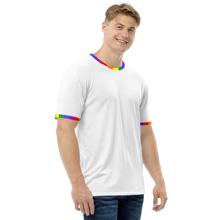 Classic Rainbow Flag Trim T-shirt AOP T-shirts The Rainbow Stores
