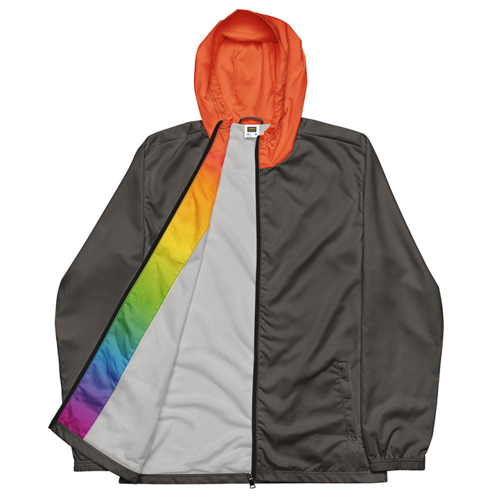 Olive With Orange Hood Windbreaker Windbreaker The Rainbow Stores