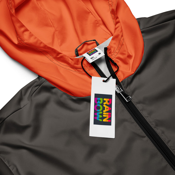 Olive With Orange Hood Windbreaker Windbreaker The Rainbow Stores