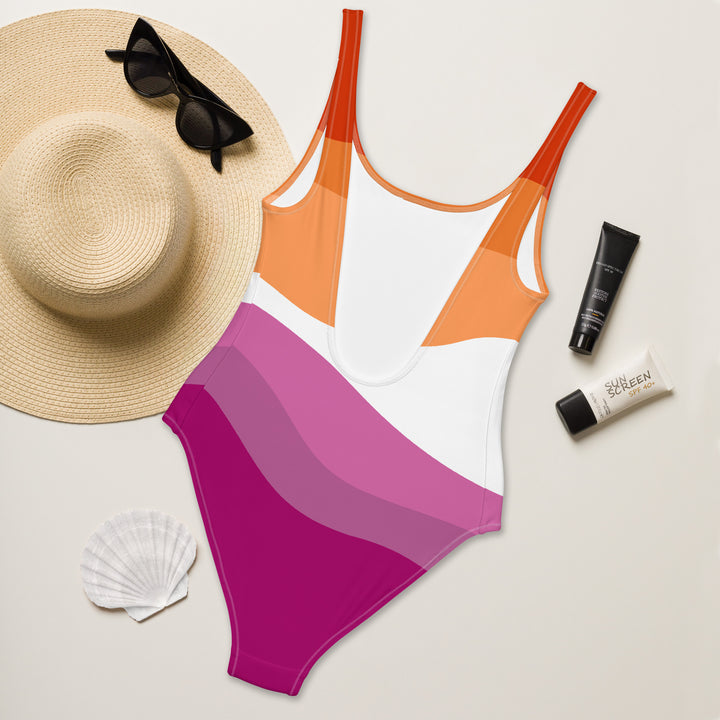 Fluid Lesbian Colours One-Piece Swimsuit Swimwear The Rainbow Stores