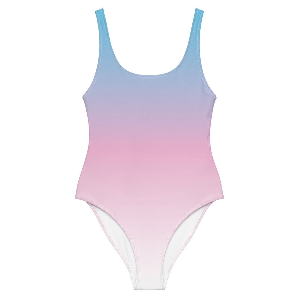 Trans Graduated Colour One-Piece Swimsuit Swimwear The Rainbow Stores