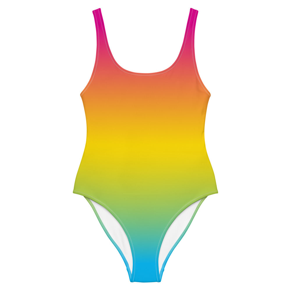Pansexual Graduated Colour One-Piece Swimsuit Swimwear The Rainbow Stores
