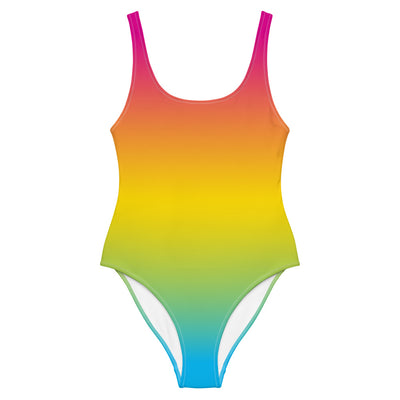 Pansexual Graduated Colour One-Piece Swimsuit Swimwear The Rainbow Stores
