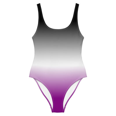 Asexual Graduated Colours One-Piece Swimsuit Swimwear The Rainbow Stores