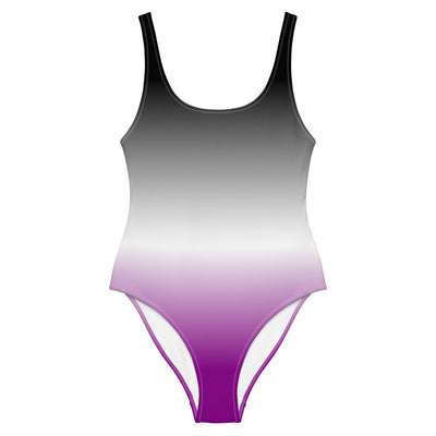 Asexual Graduated Colours One-Piece Swimsuit Swimwear The Rainbow Stores