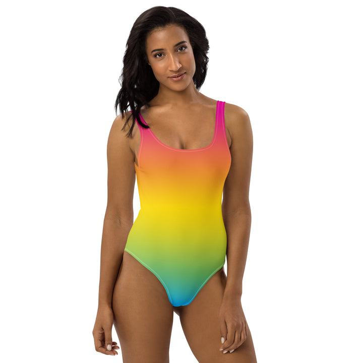 Pansexual Graduated Colour One-Piece Swimsuit Swimwear The Rainbow Stores