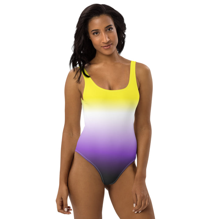 Non Binary Graduated Colours One-Piece Swimsuit Swimwear The Rainbow Stores