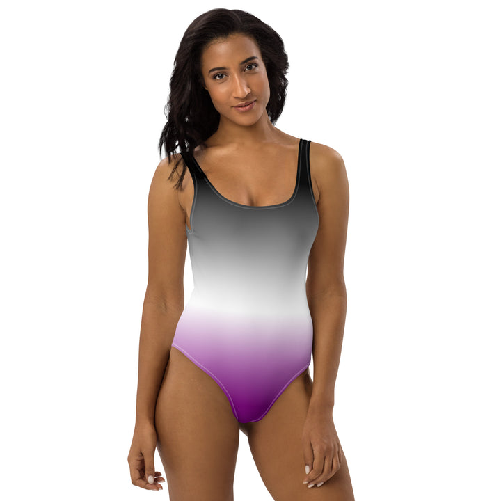 Asexual Graduated Colours One-Piece Swimsuit Swimwear The Rainbow Stores
