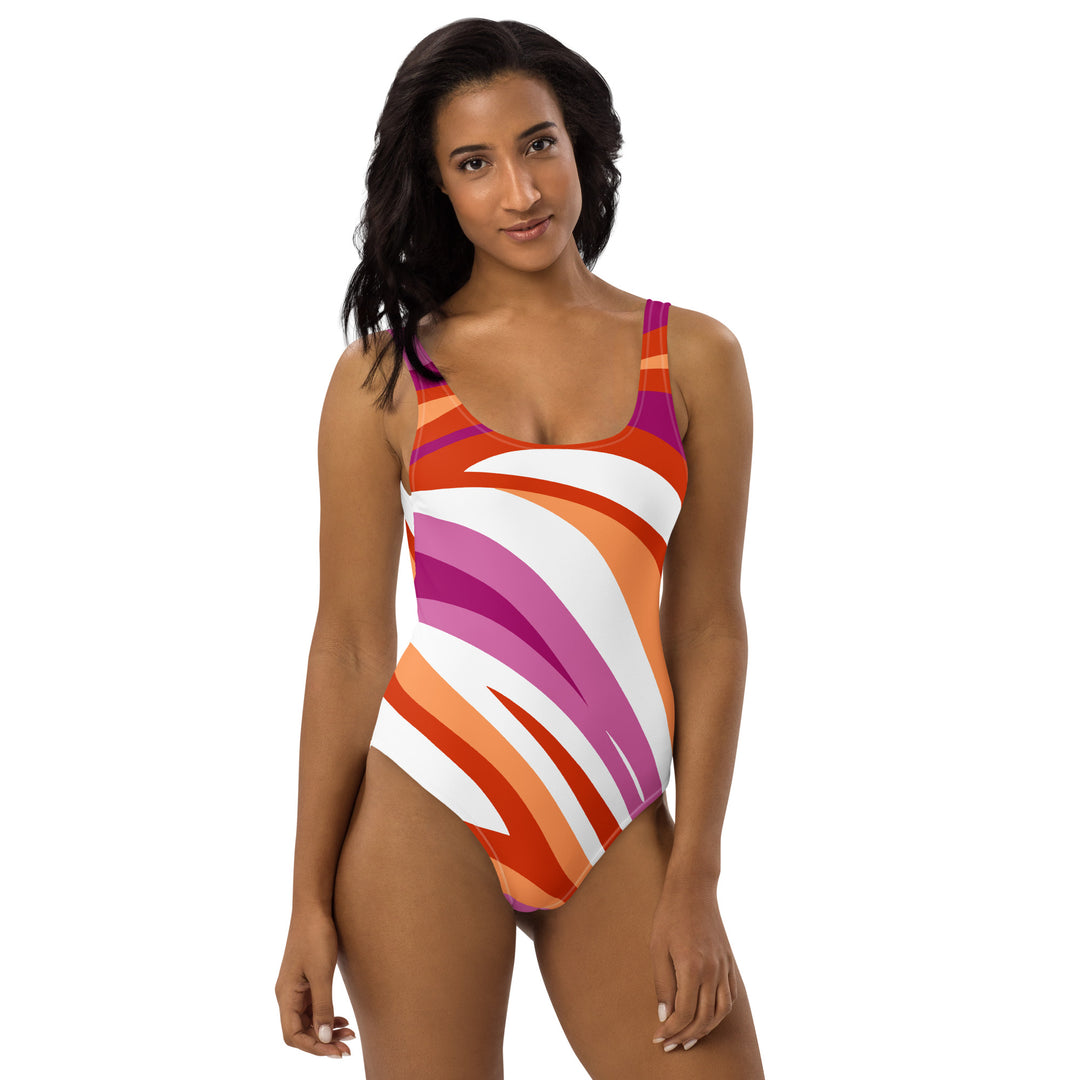 Lesbian Abstract One-Piece Swimsuit Swimwear The Rainbow Stores
