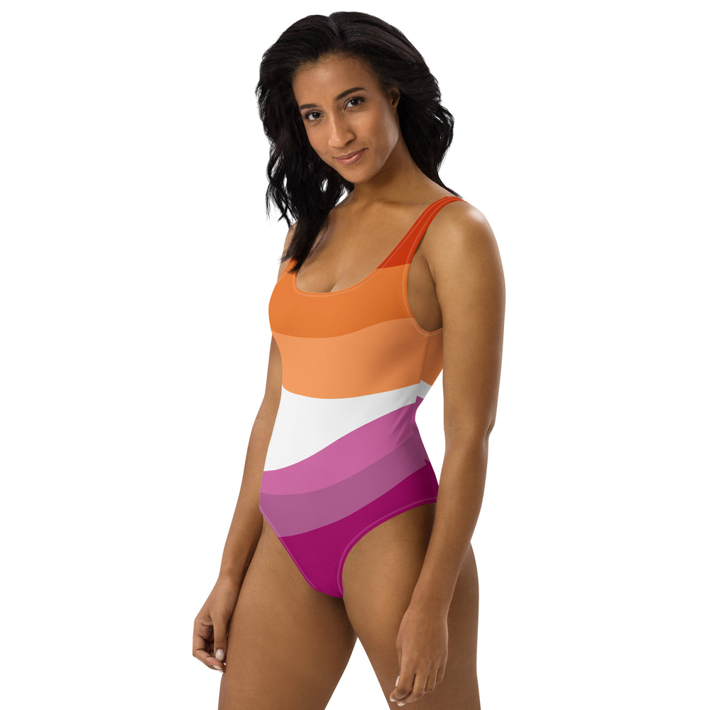 Fluid Lesbian Colours One-Piece Swimsuit Swimwear The Rainbow Stores
