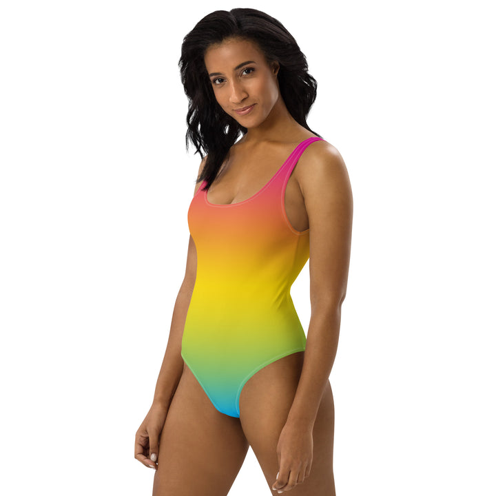 Pansexual Graduated Colour One-Piece Swimsuit Swimwear The Rainbow Stores