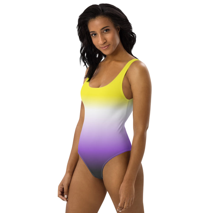 Non Binary Graduated Colours One-Piece Swimsuit Swimwear The Rainbow Stores