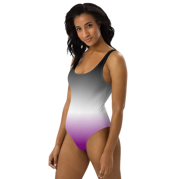 Asexual Graduated Colours One-Piece Swimsuit Swimwear The Rainbow Stores