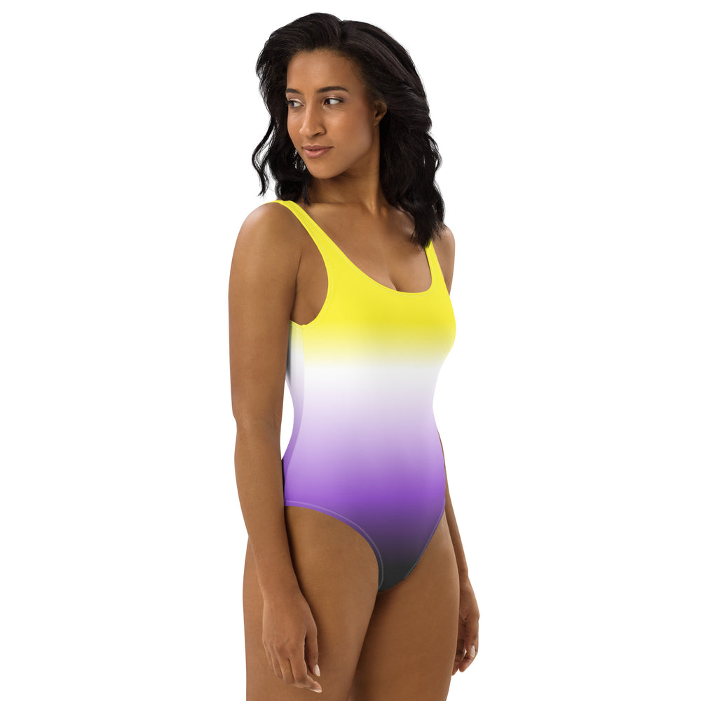 Non Binary Graduated Colours One-Piece Swimsuit Swimwear The Rainbow Stores