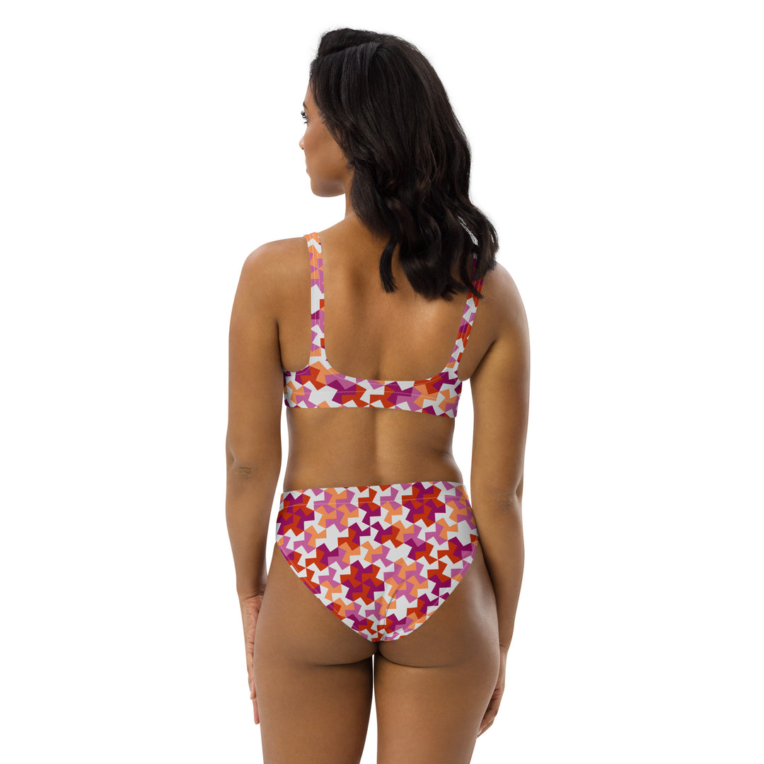 Lesbian Pattern X High-Waisted Bikini Swimwear The Rainbow Stores