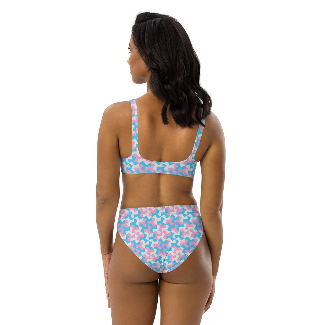 Trans Pattern X High-Waisted Bikini Swimwear The Rainbow Stores