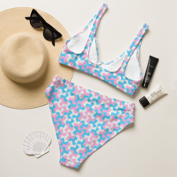 Trans Pattern X High-Waisted Bikini Swimwear The Rainbow Stores